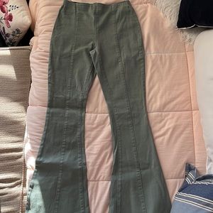 Green Versona Flare Pants